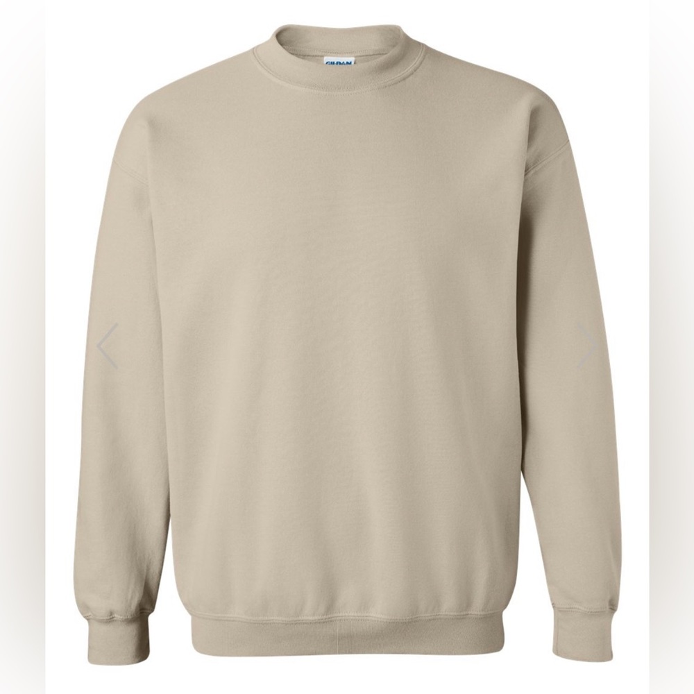 Tan blank Gildan Crewneck
